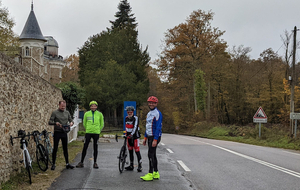 le 14 novembre : les plus rapides Philippe, Dimitri, Yannick, Vincent et on a perdu Claude pour la photo 